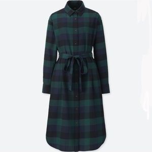 Uniqlo flannel shirt dress